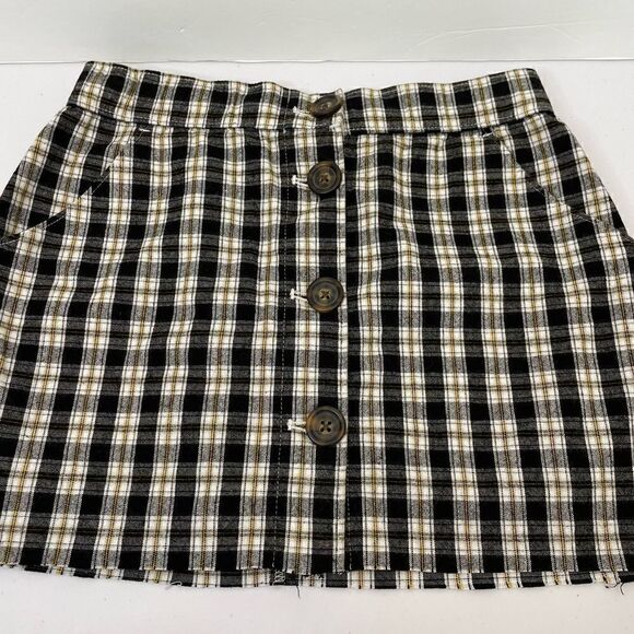 New! Hollister| XSmall Has Stretch Cotton Plaid Mini Skirt - Picture 7 of 12